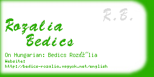 rozalia bedics business card